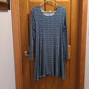 CLEARANCE. Long Sleeve Light Weight Swing Dress